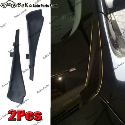 2PCS For Nissan X-Trail Xtrail T32 Rogue 14-18 Front Windshield Wrap Corner Trim