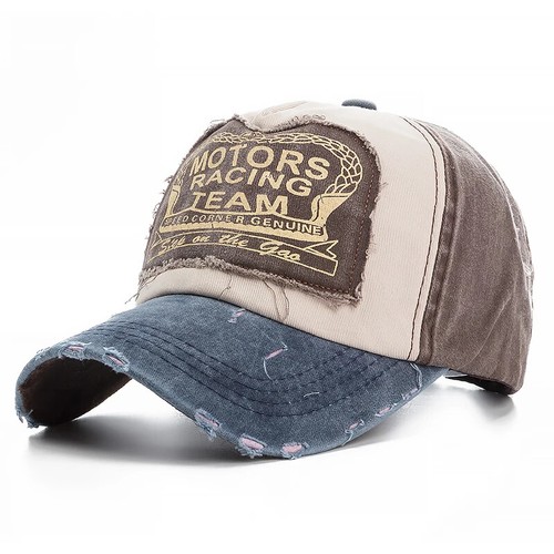 Gorra de béisbol de algodón lavado envejecido - Gorra de hip hop con cierre a presión gorras estilo vintage - Imagen 4 de 16