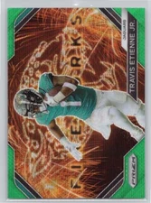 2023 Panini Prizm #F-18 Travis Etienne Jr. Fireworks Prizms Green Wave Jaguars