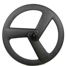 700C Carbon Road/Track/Fixed/ Disc Brake Tri Spoke 23mm Wide Wheels Clincher