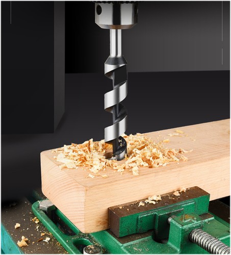 Wood Auger Bit Set 9" Length Screw Point Self Feed Hex Shank Wood Deep Hole Cut - Picture 35 of 60