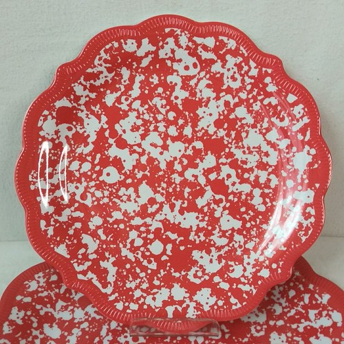 Pioneer Woman Country Splatter Melamine Plate Set Of 6 Piece Coral - Picture 7 of 17