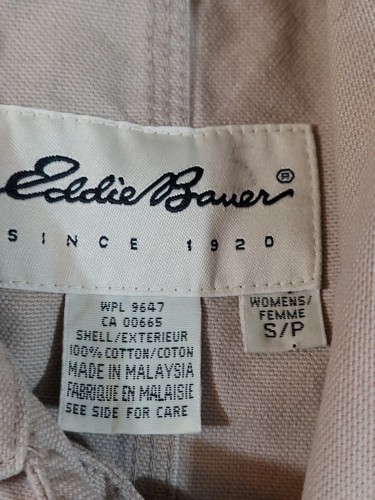 Vintage Chore Jacket Women's Small (ACTUAL FIT LARGE) Eddie Bauer Oversize Coat - Picture 8 of 10