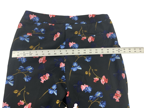 Grayson Women's Size 6 Pants Blue Floral Straight Leg Pockets Cottagecore Whimsy - Picture 12 of 16