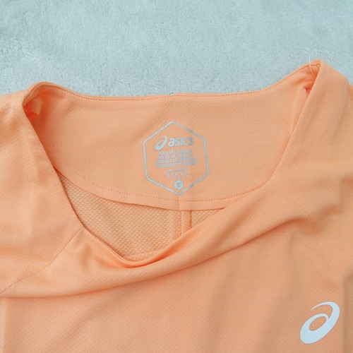 Asics Padel Tennis Short Sleeve Womens Top Canteloupe Orange T-Shirt size S - Picture 6 of 13