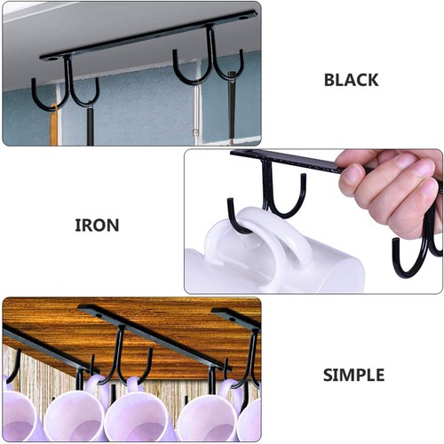 Porta Tazze Organizer da Appendere Porta Tazze Caffè Scaffale Rustico Porta Tazze - Foto 2 di 12
