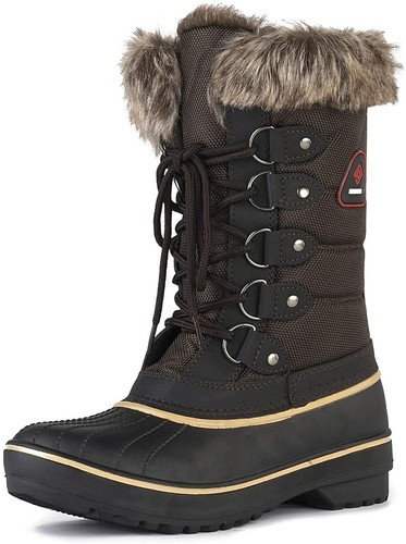 Women Snow Boots Warm Fur Lined Zip Up Waterproof Boots Insulated - Picture 16 of 33