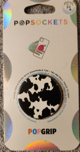Pop Sockets - Black Mod Flower - PopGrip Phone Grip w/ Stand Swappable NEW