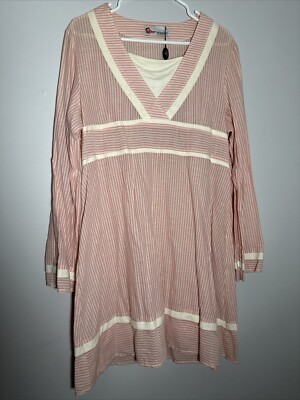 Tekbir Light Weight Vacation Summer Long Sleeve Dress Size 46 Made In Turkey
