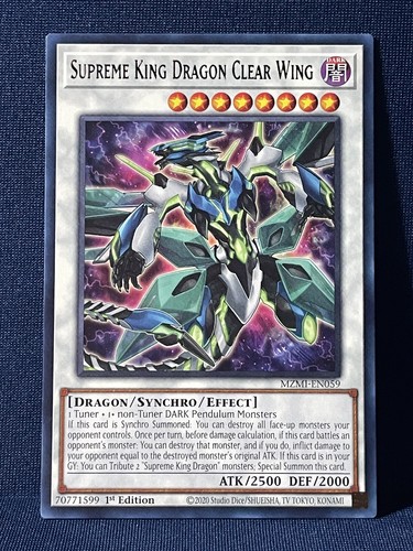 Yugioh! Supreme King Dragon Clear Wing (Rare) Maze of Millennia (MZMI-EN059) - Bild 1 von 2