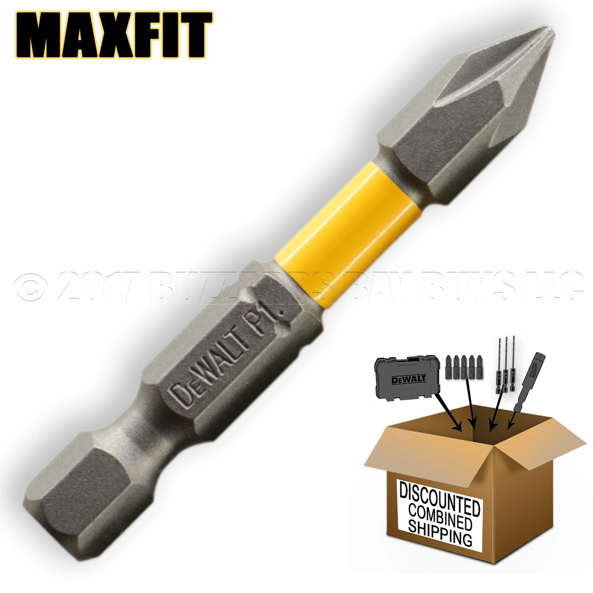 DeWalt MaxFit 2 Phillips #1 Drill Bit, P1, *QUANTITY DISCOUNTS