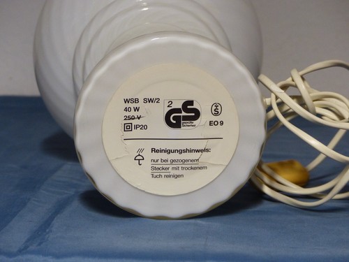 Tisch Lampe Leuchte Murano Swirl Wirbel rund WSB 70er vintage - Bild 9 von 10