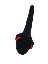 NEW hand made crocheted snake plush black 21 inches long