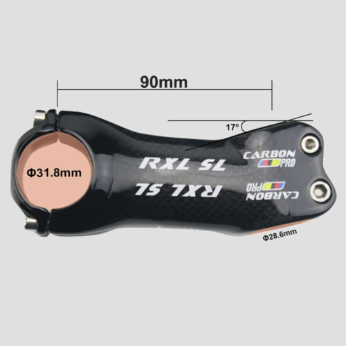 31.8mm 6/17 Degree Road/MTB Carbon Fiber Stems Bike Parts 70-130mm Bicycle Stem - Picture 34 of 38