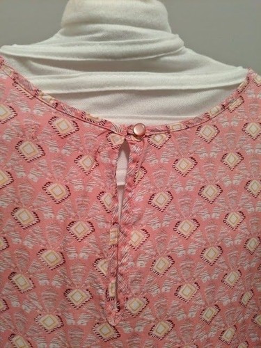 Prana Women's Dress Small S Kyrie Pink Short Sleeve Boho Grapevine Empire Waist - Picture 6 of 10