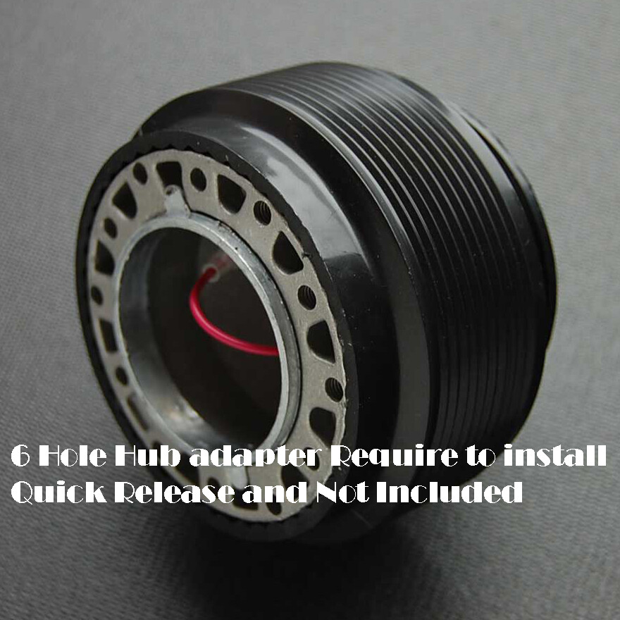 Aluminum Black Steering Wheel Detachable Quick Release Adapter Hub For