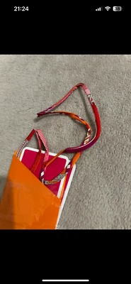 Lien soie spaghetti Hermès 70 cm - Photo 1/3