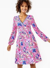 Lilly Pulitzer Carmilla Dress, Pink Isle Last But Not Least End, Size 12