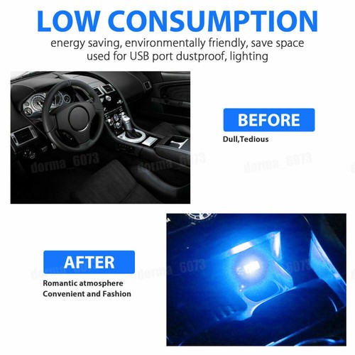 USB LED Light Car Interior Light Neon Atmosphere Ambient Lamp Bulb Accessories - Picture 16 of 18