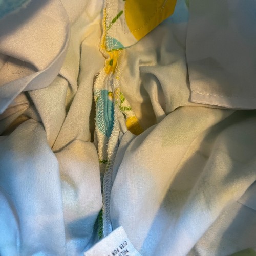 Vintage Lilly Pulitzer Pants Girls 7 Blue Yellow Preppy Lemon Citrus Cotton Tie - Picture 13 of 14