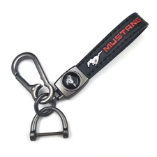 Custom Mustang Leather Car Key & Fob Holder With Lock-in Screw Driver