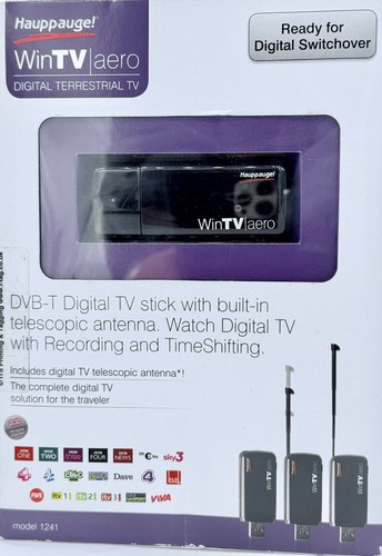 Hauppauge WinTV Aero, Digital TV Stick, Remote Control, Built-in Antenna, BNIB - Picture 6 of 8