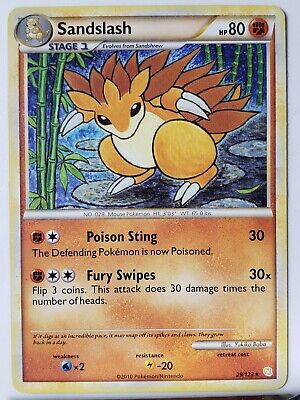 Sandslash 29/123 PL / LP - RARE HeartGold SoulSilver Pokemon Sandslash 29/123 PL / LP - RARE HeartGold SoulSilver Pokemon