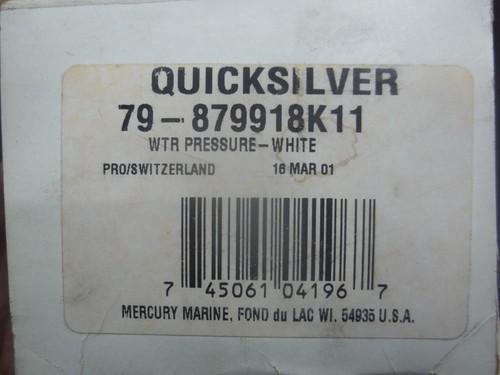 Mercury water pressure gauge new 79-879918K11 - Picture 2 of 4