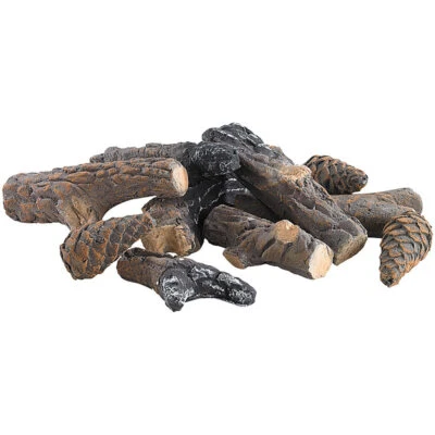 Carlo Milano Dekorations-Äste & -Tannenzapfen für Bio-Ethanol-Öfen, 10-teilig