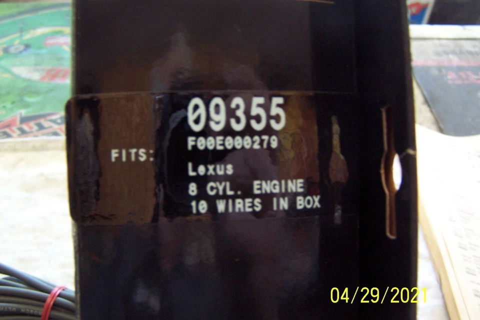 BOSCH SILICONE PLUG WIRE SET 09355 FITS LEXUS SC400 1989-91 LX400 1990- 97 NOS - Image 2 of 3