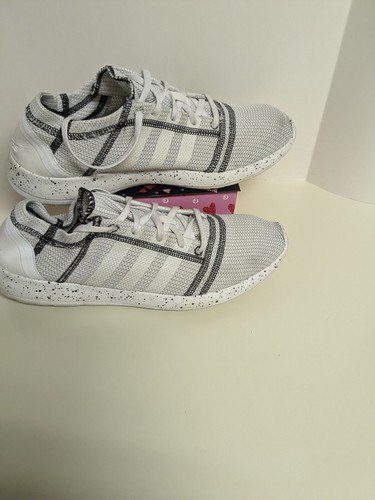 Adidas Element Refine Tricot White/Black Men's Sz 12 Run Natural Running Shoes.