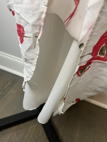 Vintage Y2K Essentials Dress 12 White Poppies Floral Poppy Beaded Straps Maxi - Picture 10 of 15