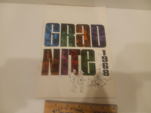 Vintage RARE Disneyland Grad Nite 1968 Brochure Program