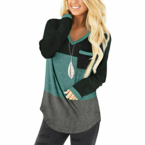 Womens Baggy Tunic Long Sleeve Tops Sweatshirt Loose Casual T Shirt Blouse Tee - Picture 4 of 11