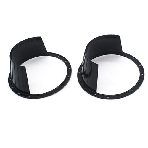 2x Black 6.5 Inch Car Door Audio Speaker Ring Waterproof Cover Plastic Universal