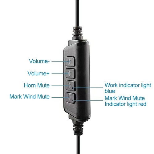 USB Wired Headset Headphone with Mic Noise Cancelling for PC Laptop Call Office~ - Picture 9 of 14