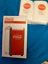 Drink Coca Cola in bottles 2009 Napkin Dispenser Holder & 100 Napkins 