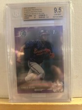 2017 Bowman Chrome Purple Refractor /250 Ronald Acuna BGS 9.5