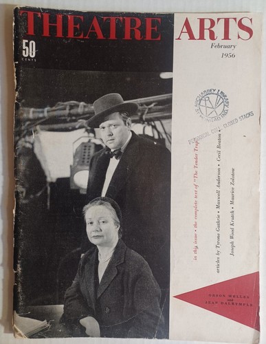 1956 THEATRE ARTS MAGAZINE ORSON WELLES JEAN DALRYMPLE COVER 04936 - Bild 1 von 24