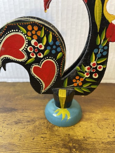 Portugal Hand Painted Wooden Rooster Letter Holder - Picture 2 of 6
