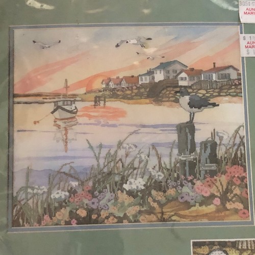 Dimensions SUNNY SEAPORT No Count Cross Stitch Kit 14" x 12" New Sealed - Picture 2 of 9
