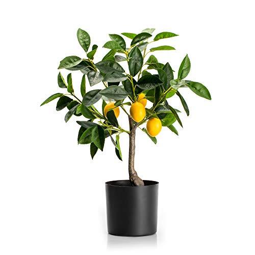 19" Mini Artificial Lemon Tree Potted Bonsai Plant for Home Décor - Picture 2 of 6