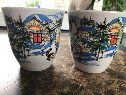 Vintage Pair (2) Kiev Experimental Ceramics & Art Factory Whimsical Large Mugs - Picture 4 of 12
