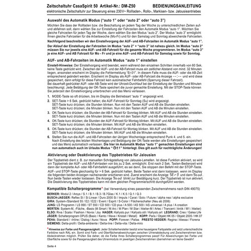 Rolladen Motor Zeitschaltuhr CasaSpirit für Gira Busch-Jaeger Berker Merten Jung - Bild 11 von 32