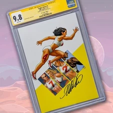 Fight Girls #1 AWA Studios GalaxyCon Virgin Variant CGC SS 9.8 Signed Cho