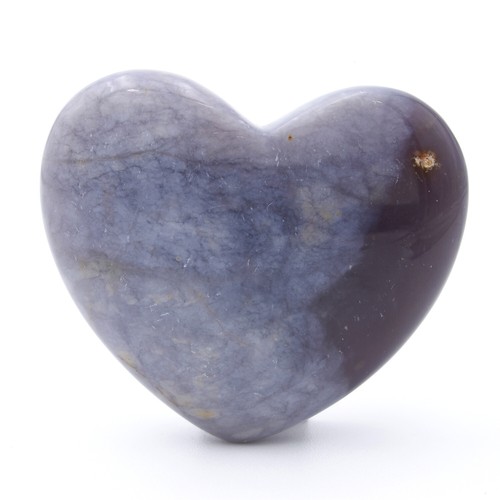 53mm Natural Crystal Gemstone Purple Chalcedony Heart Healing Mineral Reiki - Foto 2 di 3