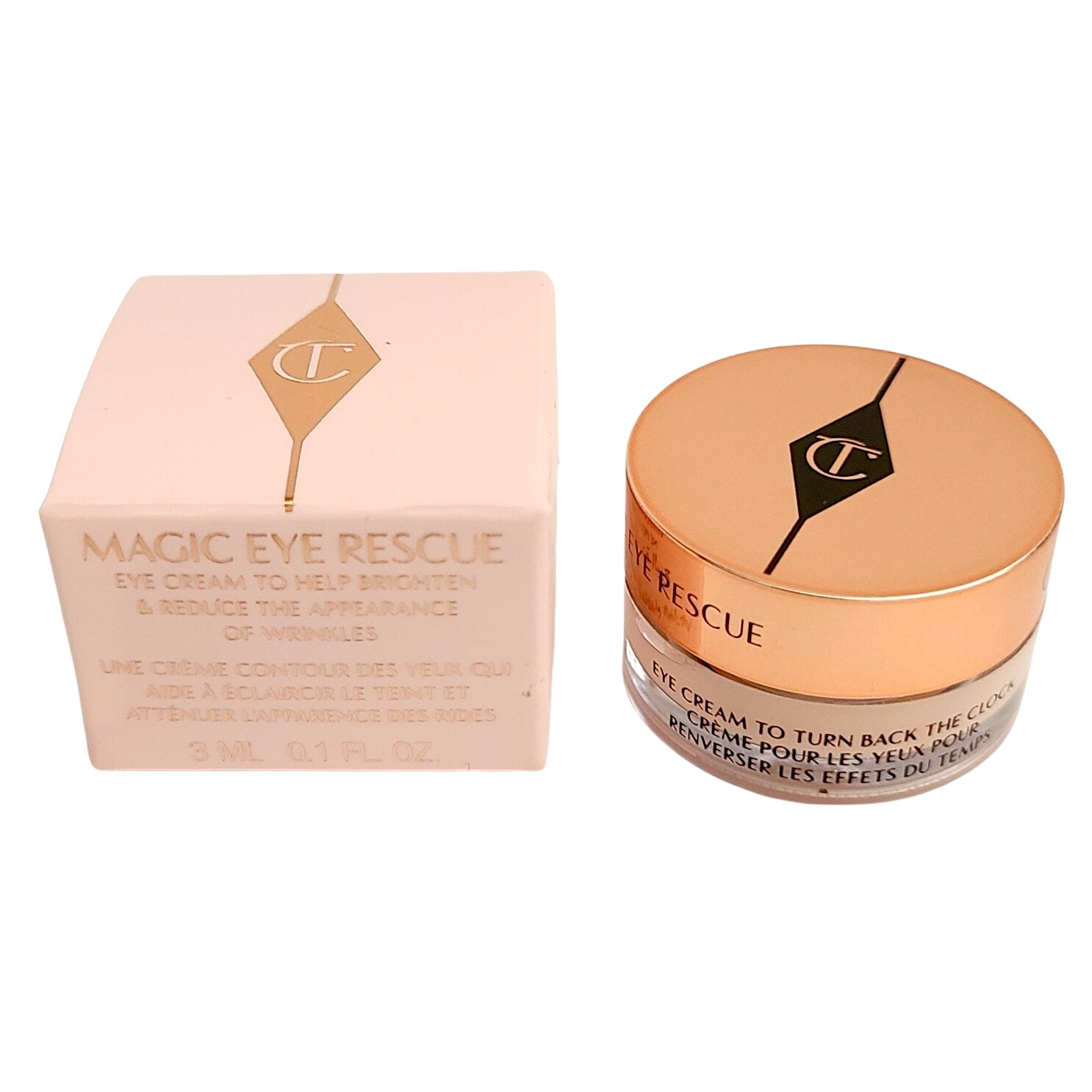 Крем для кожи вокруг глаз Charlotte Tilbury MAGIC Eye Rescue от морщин Mini 0,1 жидких унций.