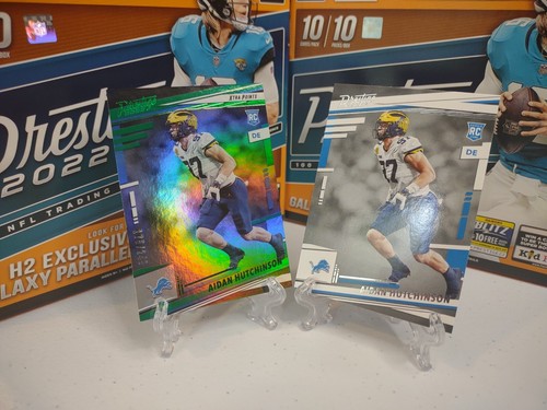 AIDAN HUTCHINSON 175/249 2022 Prestige Green Foil mit Base ROOKIE Card #312 LIONS