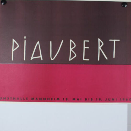 Piaubert Jean 1960 Kunsthalle Mannheim Austellung 60er Jahre altes Plakat alt - Bild 1 von 4