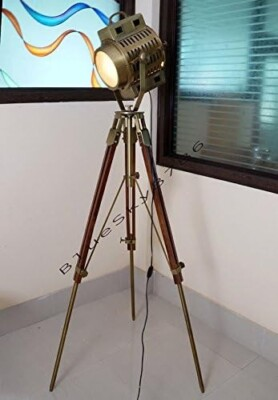 #ad Vintage Industrial Floor Lamp Theater Stage Nautical Spotlight Task Lamp $279.00